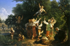 Picking Cherries in the Manor Garden